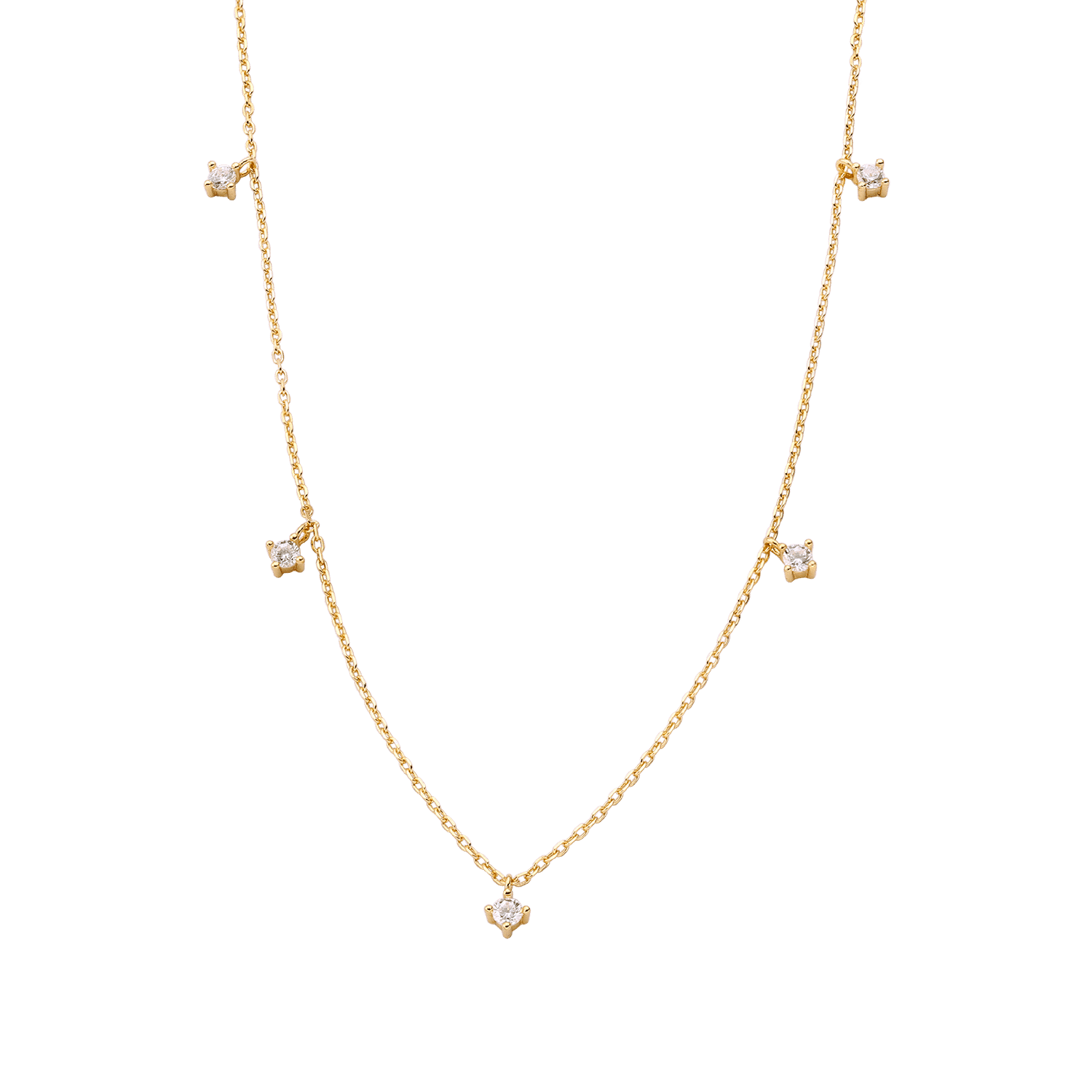 collier zircons doré collier zircons doré