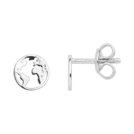 boucles d'oreilles mappemonde 7mm