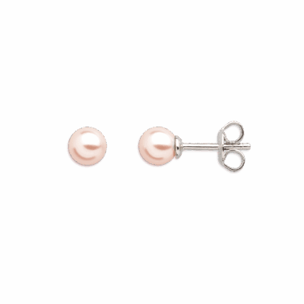 clous d'oreilles perles champagnes 5mm