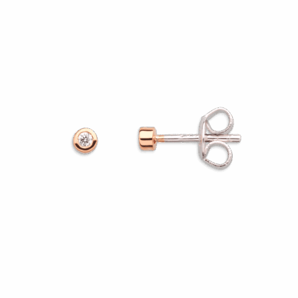 clous d'oreilles zircons 1.6mm roses