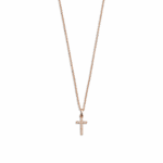 croix zircons 15mm rose