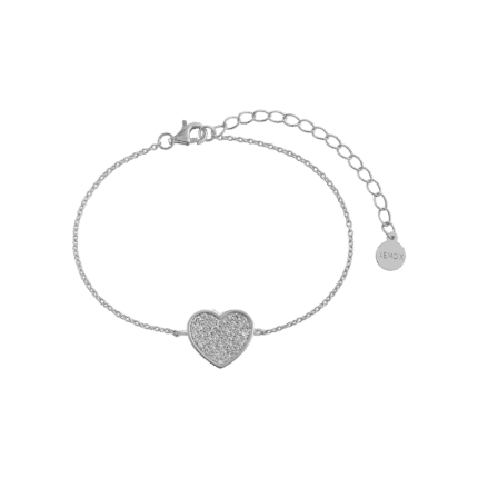 bracelet coeur & zircons 10mm