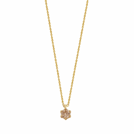 collier zircon champagne doré