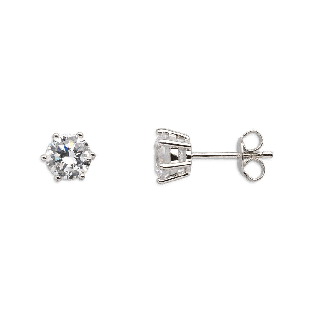 clous d'oreilles zircons griffes 6mm clous d'oreilles zircons griffes 6mm