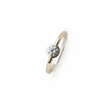 bague zircon 4.5mm dorée