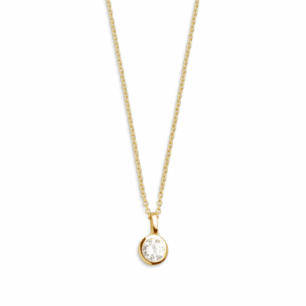 collier zircon doré 7mm