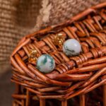 agate arbre boucles d'oreilles 8mm