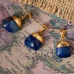 agate bleue pendentif
