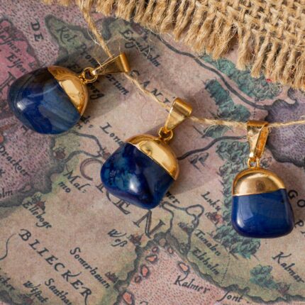 agate bleue pendentif