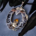 pendentif agate & citrine