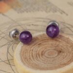 améthyste boucles d'oreilles 6mm