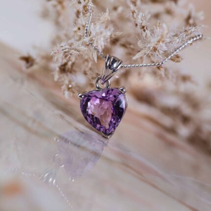 coeur améthyste pendentif 18mm