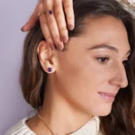boucles d’oreilles en améthyste & or – cybele