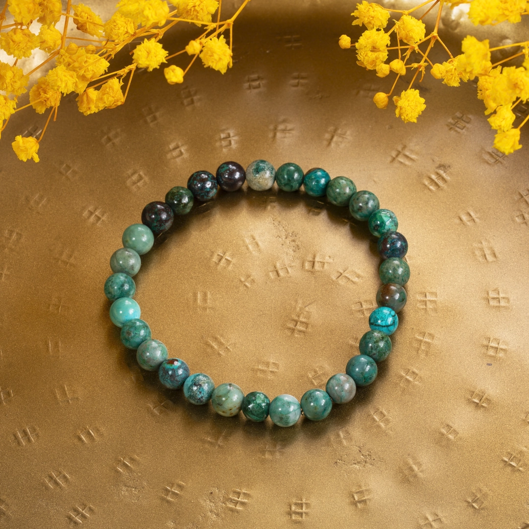 bracelet chrysocolle 6mm bracelet chrysocolle 6mm
