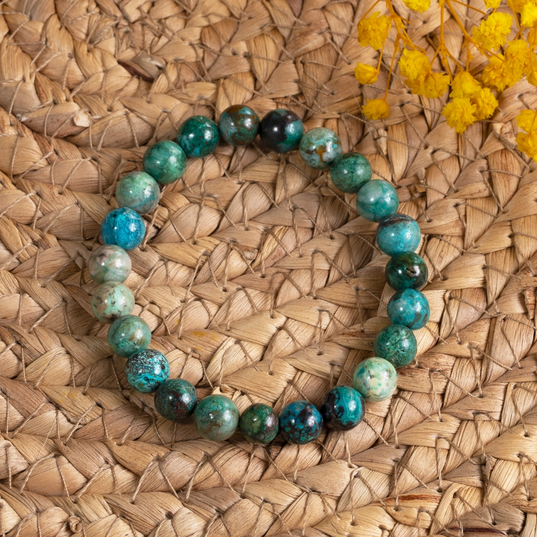 bracelet chrysocolle 8mm bracelet chrysocolle 8mm