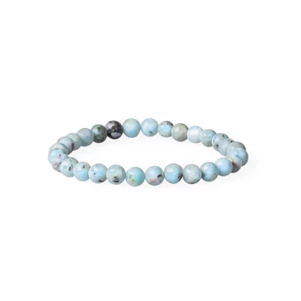 bracelet larimar 6mm blanc 2.webp