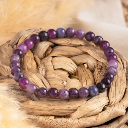 bracelet rubis 6mm