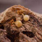 calcite jaune boucles d'oreilles 6mm