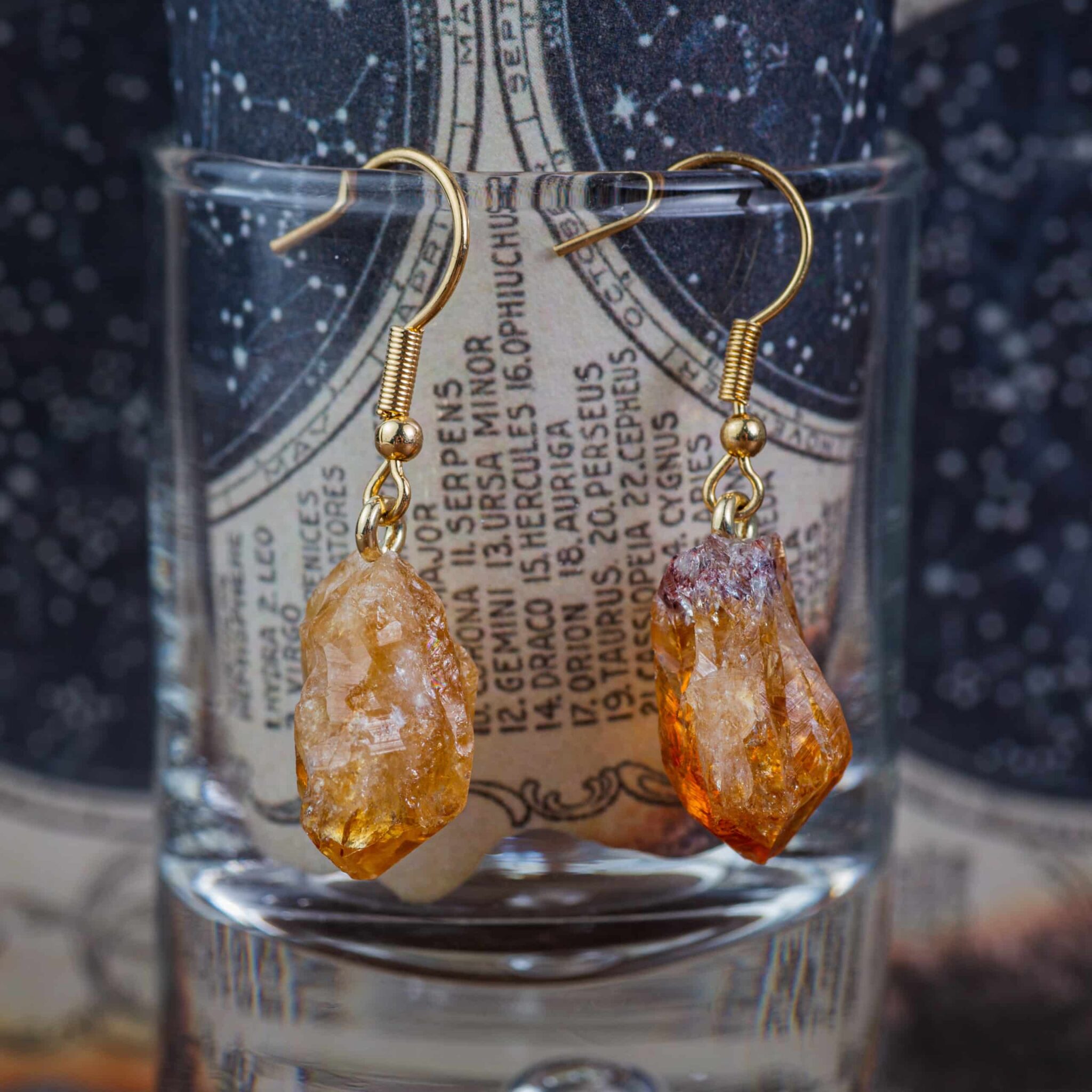 citrine brute boucles d'oreilles citrine brute boucles d'oreilles