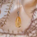 citrine pendentif à facettes