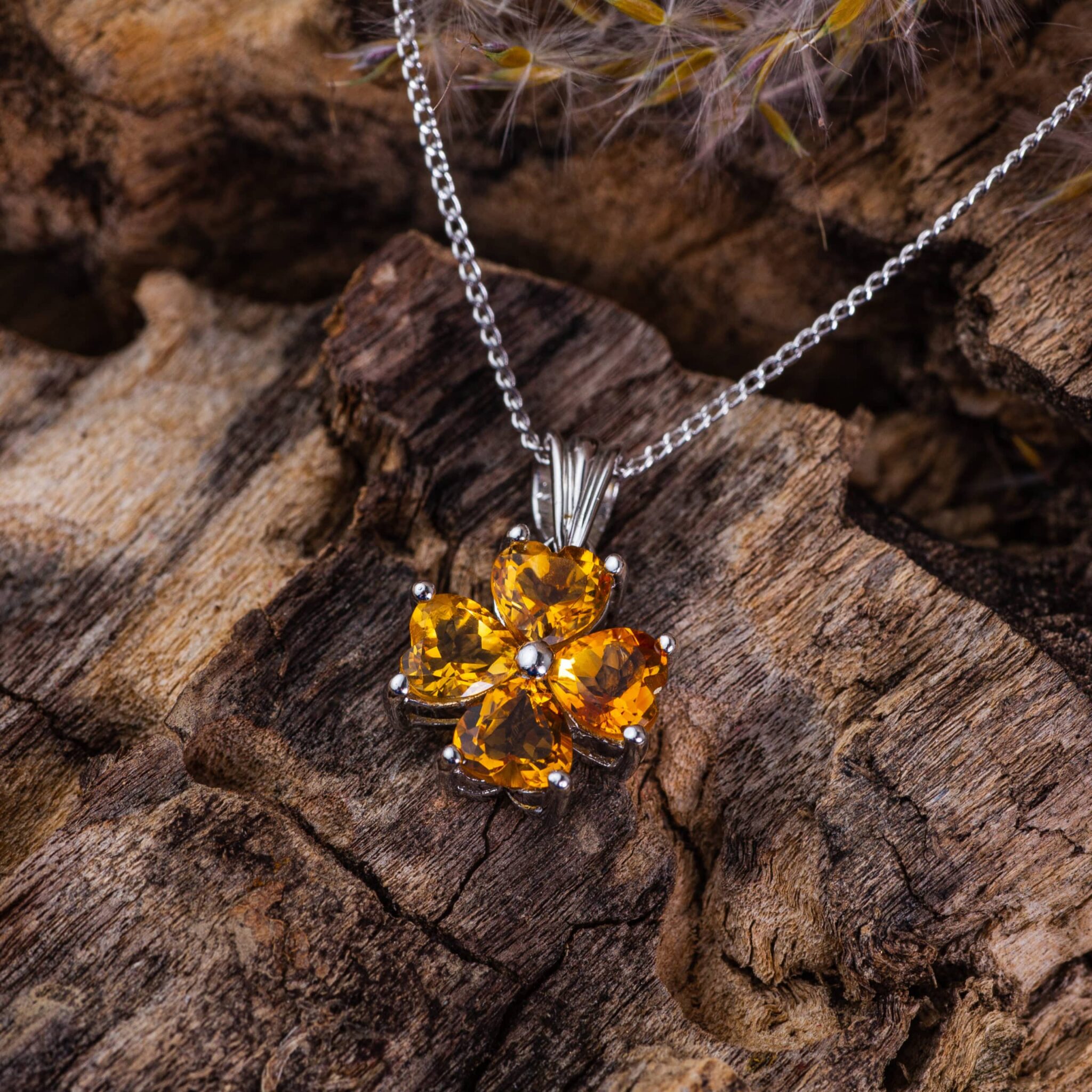 citrine pendentif trèfle citrine pendentif trèfle