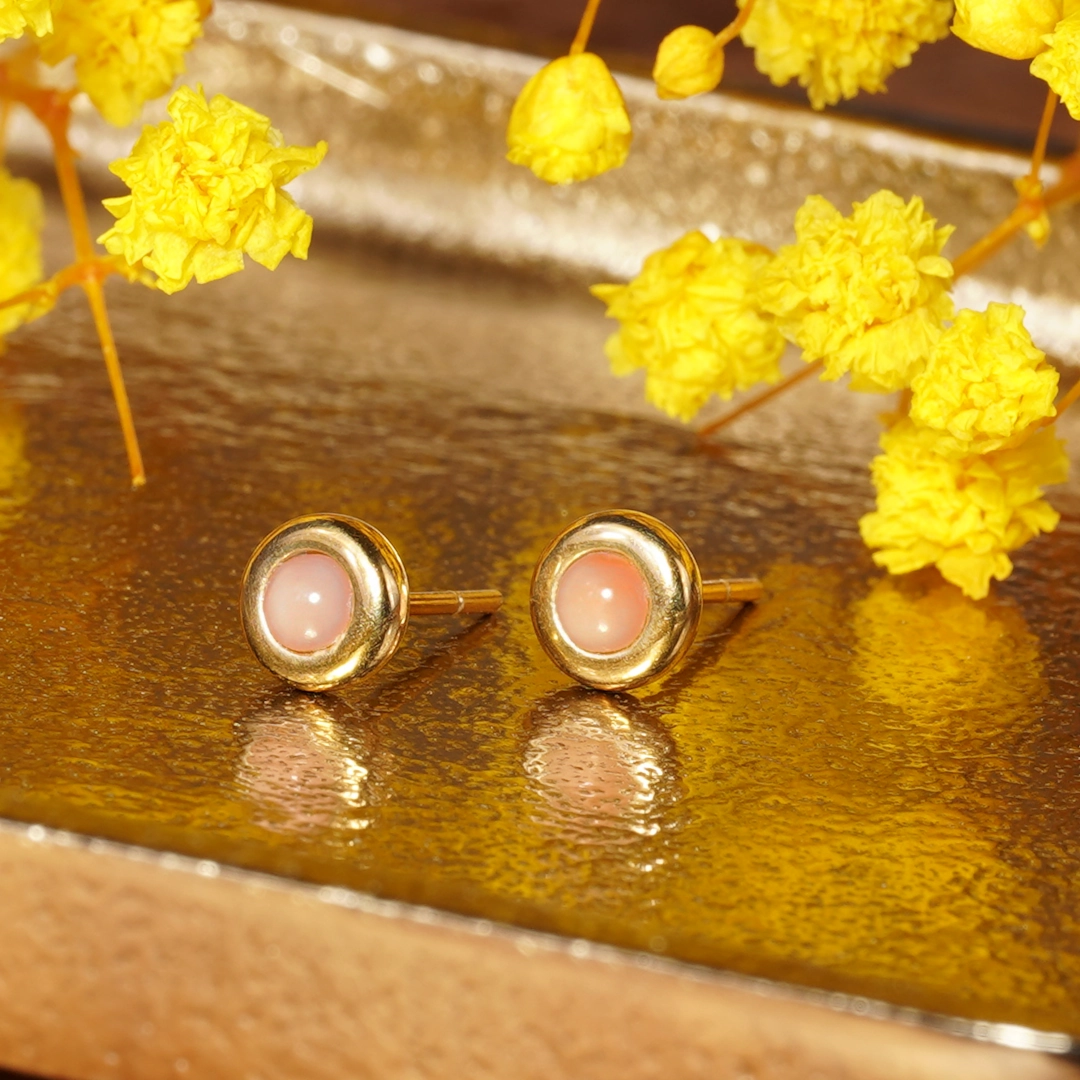 boucles d’oreilles corail rose & or – anaya boucles d’oreilles corail rose & or – anaya