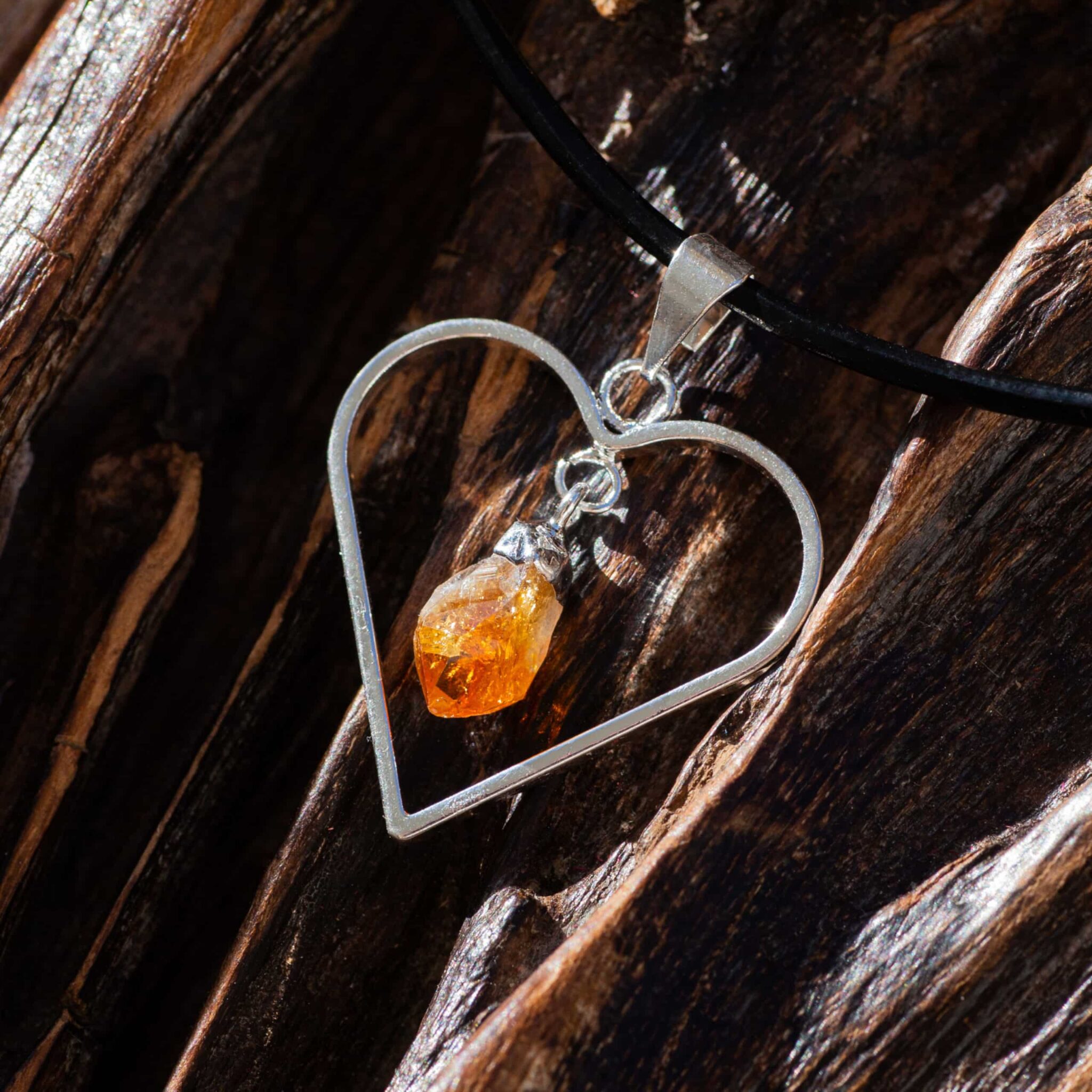 pendentif coeur citrine pendentif coeur citrine