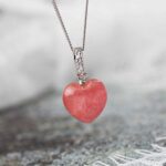 rhodochrosite coeur pendentif