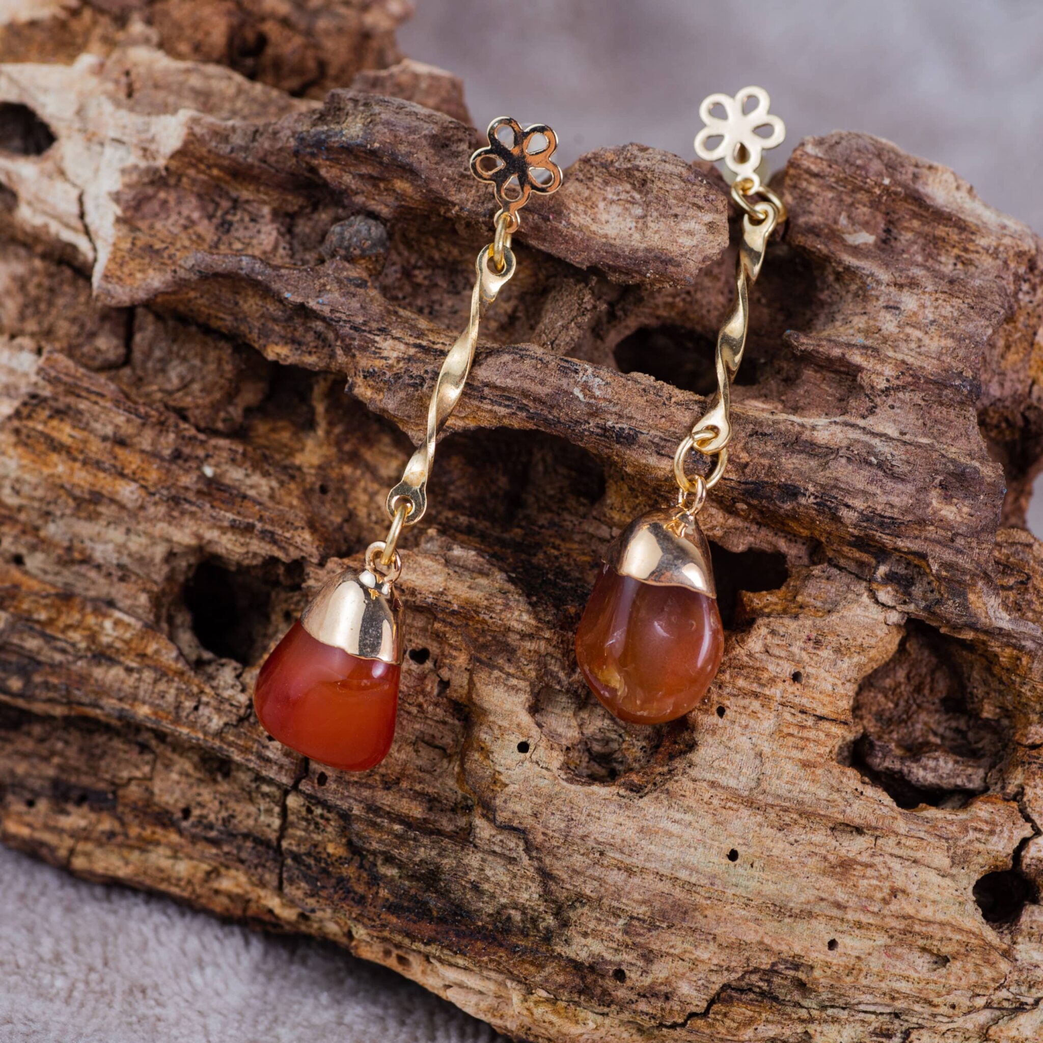cornaline boucles d'oreilles longues cornaline boucles d'oreilles longues