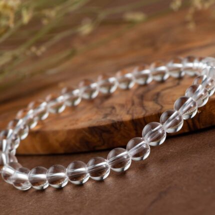 bracelet cristal de roche 6mm