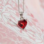 coeur grenat pendentif 7mm
