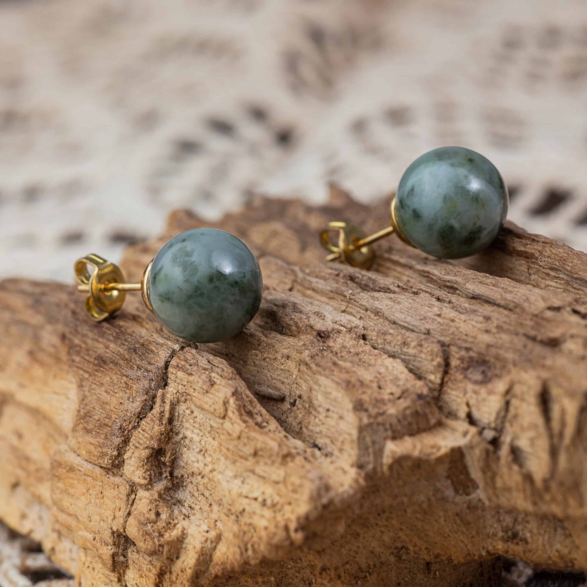 jade boucles d'oreilles 10mm jade boucles d'oreilles 10mm