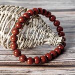 bracelet jaspe rouge 6mm
