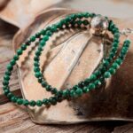 collier malachite facettes 4mm