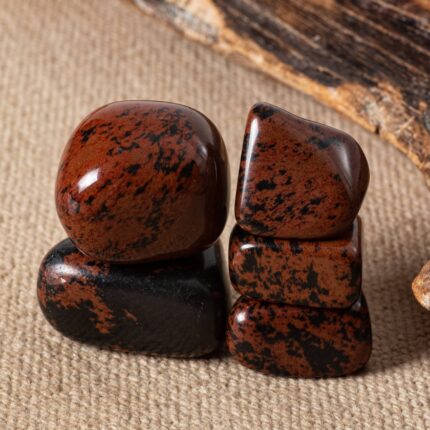 obsidienne acajou pierre roulée