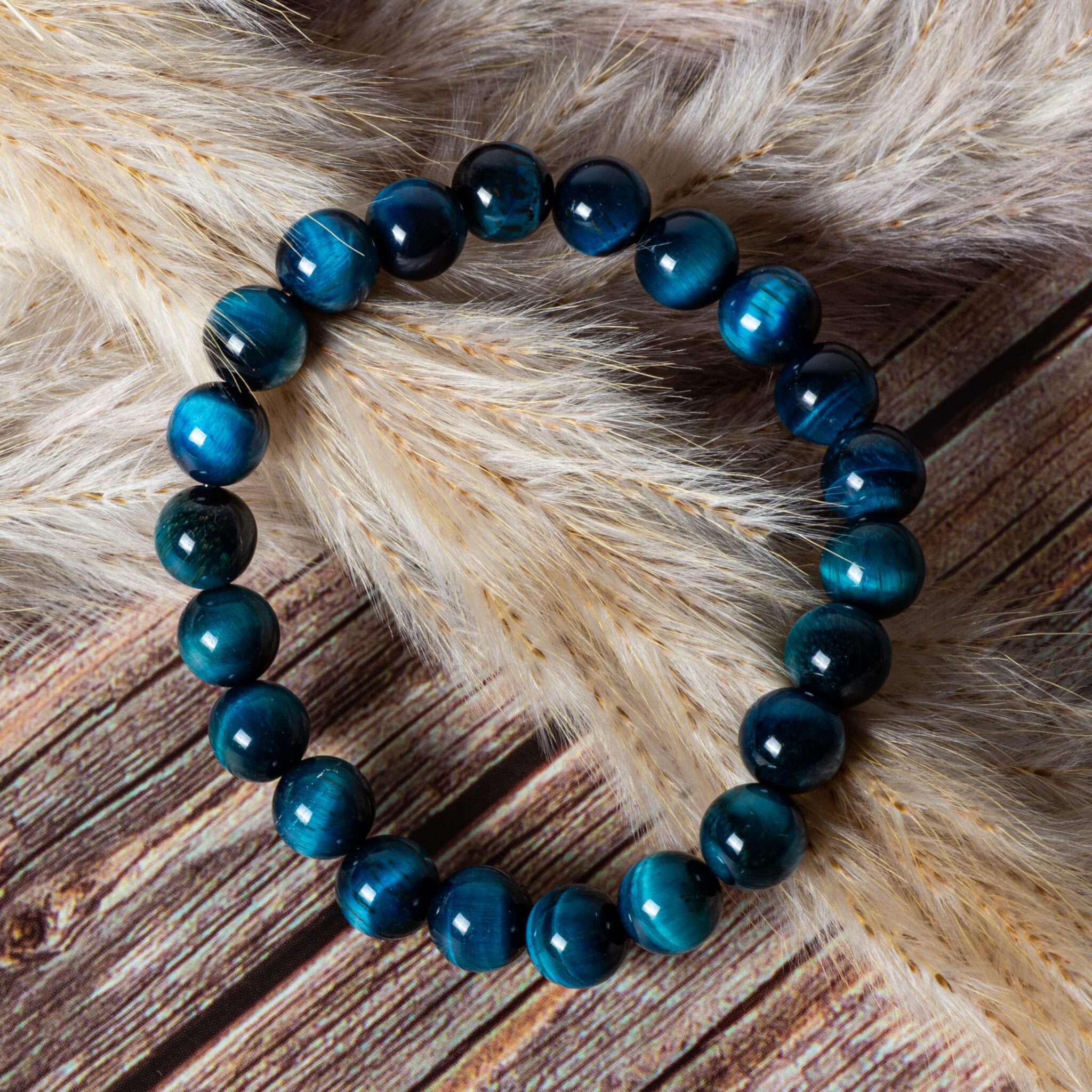 bracelet oeil de tigre bleu 8mm bracelet oeil de tigre bleu 8mm