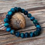 bracelet oeil de tigre bleu mat 8mm
