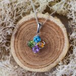 pierres multicolores pendentif 18mm