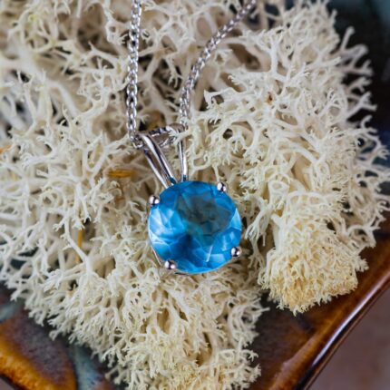 quartz bleu pendentif 15mm