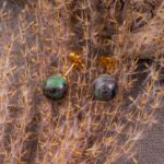 rubis sur zoïsite boucles d'oreilles 8mm