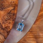 topaze bleue pendentif 15mm